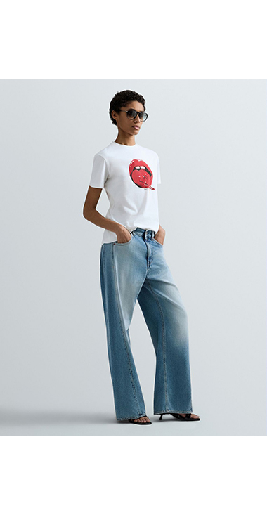 コットンジャージーPOP ART Tシャツ 詳細画像